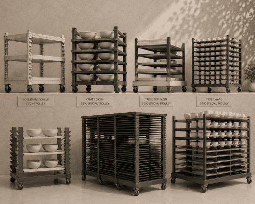 MULTI DECK SPECIAL TROLLEY OF SIC SISIC OSIC MATERIALS